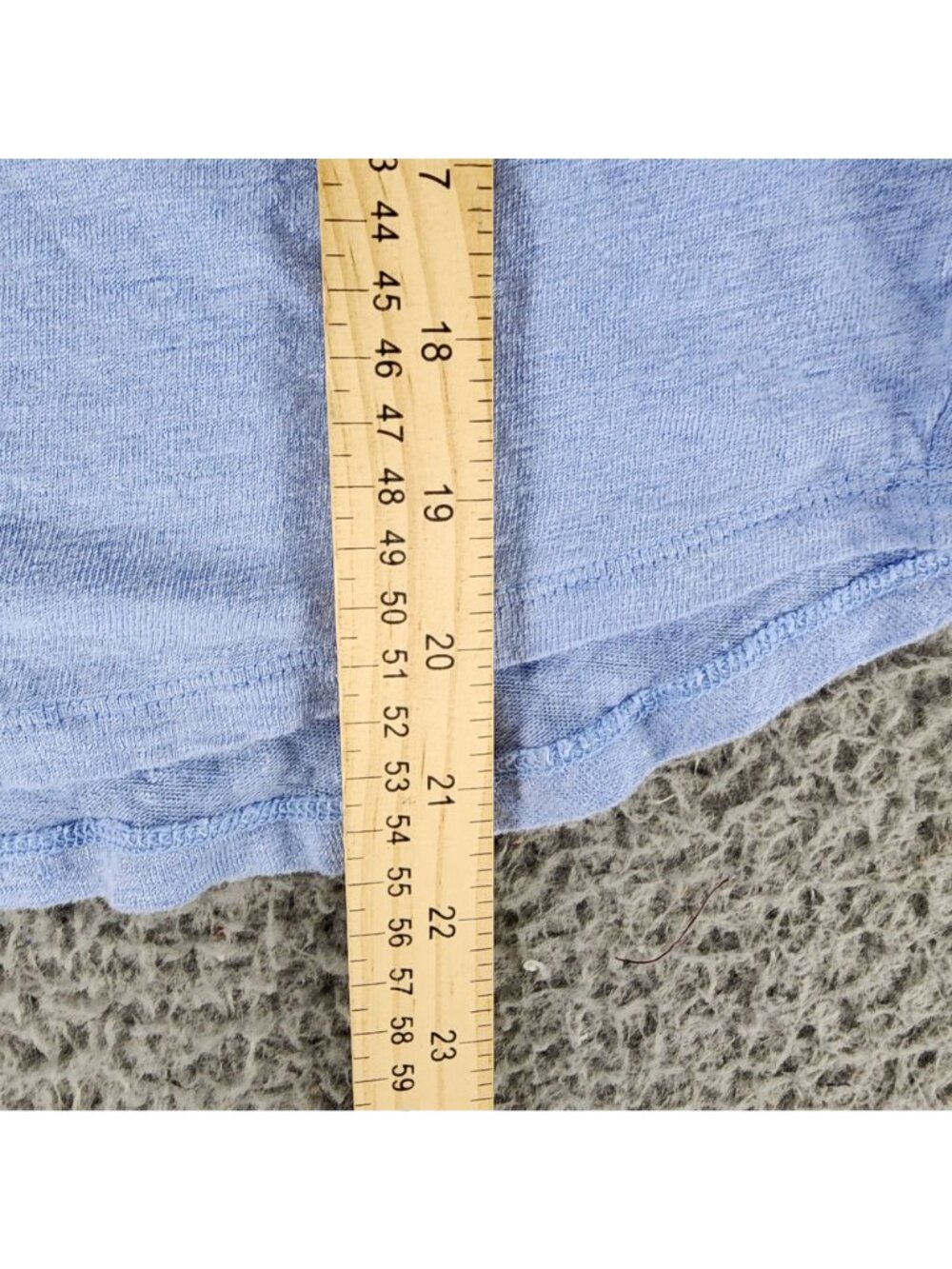 Joie Top Womens Small Blue Linen Short Sleeve V Neck - Picture 4 of 7